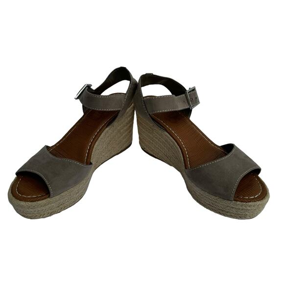 Circus by Sam Edelman Delilah Taupe Espadrille Wedge Sandals Open Toe, Size 8M - Picture 9 of 14